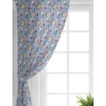 - Perde-10415-Gorsel-1 - Realhomes  Realhomes Mavi Zemin Papatya & Gül Tasarımlı Dijital Baskılı Modern Salon Fon Perde Realhomes