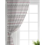 Realhomes Etnik İskandinav Motifli Dijital Baskılı Modern Salon Fon Perde Realhomes