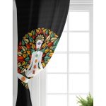 Realhomes Uzak Doğu Yoga Motifleri Mandala Özel Tasarım Dijital Baskılı Salon Fon Perde Realhomes