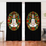 Realhomes Uzak Doğu Yoga Motifleri Mandala Özel Tasarım Dijital Baskılı Salon Fon Perde Realhomes