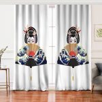 - Perde-5106-Gorsel - Realhomes Realhomes Yelpazeli Japan Kadın Motifli Modern Salon Fon Perde Realhomes