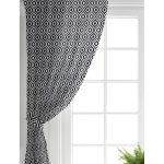 - Perde-5116siyah-Gorsel-1 - Realhomes Realhomes Özel Tasarım Siyah İkat Desenli Dijital Baskılı Salon Fon Perde Realhomes