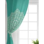 - Perde-5119-Gorsel-1 - Realhomes Realhomes Turkuaz Zeminde Mandala Dijital Baskılı Modern Salon Fon Perde Realhomes