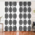 - Perde-5128-Gorsel - Realhomes Realhomes Beyaz Zeminde Çiçek Mandala Desenli Salon Fon Perde Realhomes