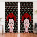 - Perde-5214-Gorsel - Realhomes  Realhomes Özel Tasarım Frida Dijital Baskılı Salon Fon Perde Realhomes