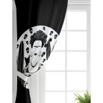Realhomes Realhomes Black Frida Kahlo Basklı Salon Fon Perde Realhomes