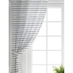 Realhomes Gri Çizgili Motifli Modern Modern Salon Fon Perde Realhomes