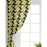 Realhomes Geometrik Renkli Figürlü Dijital Baskılı Özel Tasarım Modern Modern Salon Fon Perde Realhomes