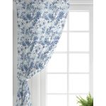 - Perde-5263-Gorsel-1 - Realhomes Realhomes Beyaz Zeminde Mavi Kristal Ve Yıldız Motifli Özel Tasarım Modern Salon Fon Perde Realhomes