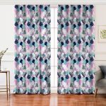 Realhomes Realhomes Tropik Yaprak Motifli Modern Dijital Baskılı Salon Fon Perde Realhomes