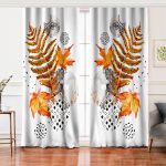 Realhomes Realhomes Kuru Yaprak Desenli Modern Modern Salon Fon Perde Realhomes