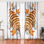 - Perde-5281-Gorsel - Realhomes  Realhomes Beyaz Mermer Zemin Üzerinde Sonbahar Kurumuş Yaprak Desenli Salon Fon Perde Realhomes