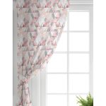 Realhomes Geometrik Pembe Ve Gri Mermer Motifli Özel Tasarım Salon Fon Perde Realhomes