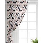 - Perde-5309-Gorsel-1 - Realhomes Realhomes Beyaz Zeminde Soyut Geometrik Çizim Motifli Salon Fon Perde Realhomes