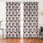 - Perde-5309-Gorsel - Realhomes Realhomes Beyaz Zeminde Soyut Geometrik Çizim Motifli Salon Fon Perde Realhomes