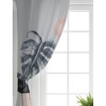 - Perde-5320gri-Gorsel-1 - Realhomes Realhomes Gri Zemin Üzerinde Tropik Yaprak Desen Dijital Baskılı Salon Fon Perde Realhomes