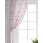 - Perde-5321-Gorsel-1 - Realhomes  Realhomes Pembe Ve Mavi Yaprak Desenli Özel Tasarım Modern Salon Fon Perde Realhomes