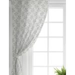 Realhomes Kot Zeminli Yıldız Motifli Modern Dijital Baskılı Salon Fon Perde Realhomes