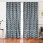 Realhomes Kahverengi Çizgiler Üzerinde Soyut Çizimli Dijital Baskılı Salon Fon Perde Realhomes