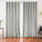 - Perde-5396-Gorsel - Realhomes Realhomes Gri Kot Zeminde Çiçek Ve Dal Motifli Özel Tasarım Salon Fon Perde Realhomes