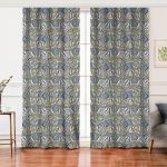 - Perde-5397-Gorsel - Realhomes Realhomes Kahverengi Ve Lacivert Renkte Dalgalı Desen Dijital Baskılı Salon Fon Perde Realhomes