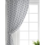 Realhomes Gri Zeminde Kar Taneleri Dijital Baskılı Modern Salon Fon Perde Realhomes