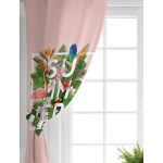 Realhomes Pembe Summer Flamingo Özel Tasarım Salon Fon Perde Realhomes