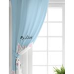 - Perde-5692-Gorsel-1 - Realhomes Realhomes Realhomes Mavi Zeminde My Love Yazılı Sevimli Kedicik Desenli Modern Salon Fon Perde Realhomes