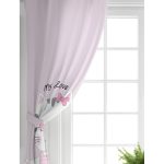 - Perde-5693-Gorsel-1 - Realhomes Realhomes Realhomes Açık Mine Renkli My Love Yazılı Sevimli Kedicik Motifli Modern Salon Fon Perde Realhomes