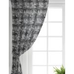 Realhomes Siyah Beyaz Damalı Modern Salon Fon Perde Realhomes