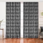 Realhomes Siyah Beyaz Damalı Modern Salon Fon Perde Realhomes