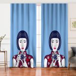 - Perde-5854-Gorsel - Realhomes Realhomes Fotoğraf Çeken Japon Kız Motifli Salon Fon Perde Realhomes