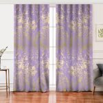 - Perde-7013-Gorsel - Realhomes  Realhomes Mor Renkli Gradyan Desenli Dijital Baskılı Modern Salon Fon Perde Realhomes