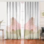 - Perde-7046-Gorsel - Realhomes Realhomes Fatma Ana Eli Motifli Dijital Baskılı Modern Salon Fon Perde Realhomes