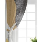 Realhomes Renkli Zeminde Leylek Desenli Dijital Baskılı Modern Salon Fon Perde Realhomes