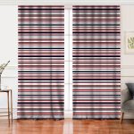 - Perde-7098-Gorsel - Realhomes Realhomes Beyaz Zeminde Renkli Çizgi Detaylı Dijital Baskılı Modern Salon Fon Perde Realhomes