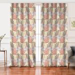 Realhomes Mavi Zeminli Dümen Ve Halat Desenli Dijital Baskılı Modern Salon Fon Perde Realhomes