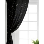 - Perde-7117-Gorsel-1 - Realhomes  Realhomes Gold Zeminde Yatay Siyah Çizgili Dijital Baskılı Modern Salon Fon Perde Realhomes