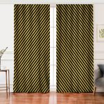 Realhomes Siyah Zeminde Happy Birthday Gold Yazılı Dijital Baskılı Modern Salon Fon Perde Realhomes