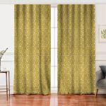 - Perde-7122-Gorsel - Realhomes  Realhomes Gold Zeminde Ok Çizimli Dijital Baskılı Modern Salon Fon Perde Realhomes