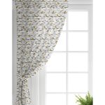 - Perde-7163-Gorsel-1 - Realhomes Realhomes Siyah Beyaz Zeminli Gold Yaprak Desenli Dijital Baskılı Modern Salon Fon Perde Realhomes