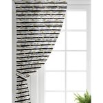 Realhomes Siyah Beyaz Zeminli Gold Yaprak Desenli Dijital Baskılı Modern Salon Fon Perde Realhomes