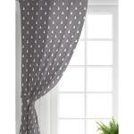 - Perde-7178-Gorsel-1 - Realhomes  Realhomes Gri Zeminde Gold Puantiyeli Çam Ağacı Desenli Dijital Baskılı Modern Salon Fon Perde Realhomes