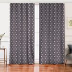 - Perde-7178-Gorsel - Realhomes  Realhomes Gri Zeminde Gold Puantiyeli Çam Ağacı Desenli Dijital Baskılı Modern Salon Fon Perde Realhomes