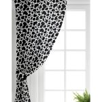 - Perde-7183-Gorsel-1 - Realhomes  Realhomes Beyaz Zemin Üzerinde Siyah Puantiye Desenli Dijital Baskılı Modern Salon Fon Perde Realhomes