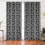 - Perde-7183-Gorsel - Realhomes  Realhomes Beyaz Zemin Üzerinde Siyah Puantiye Desenli Dijital Baskılı Modern Salon Fon Perde Realhomes