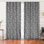 Realhomes Renkli Zemin Üzerinde Onedraw Çizimli Dijital Baskılı Modern Salon Fon Perde Realhomes