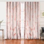 - Perde-7206-Gorsel - Realhomes  Realhomes Pudra Zemin Üzerinde Gölge Desenli Dijital Baskılı Modern Salon Fon Perde Realhomes