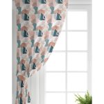 - Perde-7408-Gorsel-1 - Realhomes  Realhomes Renkli Zeminde Soyut Çizimli Dijital Baskılı Modern Salon Fon Perde Realhomes