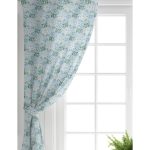 - Perde-7439-Gorsel-1 - Realhomes  Realhomes Renkli Zeminde Onedraw Çizimli Çiçek Desenli Dijital Baskılı Modern Salon Fon Perde Realhomes